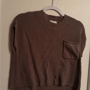 Women's Brown Sweater with Pocket